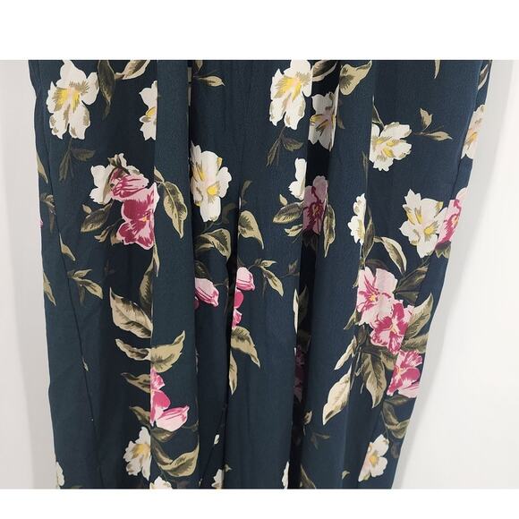 New NWT Volcom Haute Tropic Wide Leg Floral Jumpsuit Size Medium - Picture 6 of 12